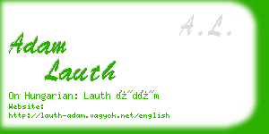 adam lauth business card